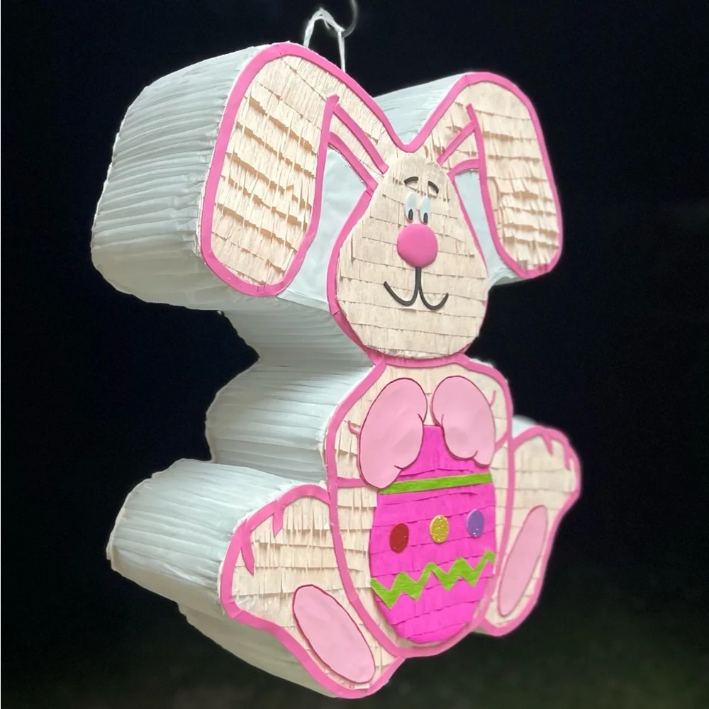 Pink and White Bunny Piñata
